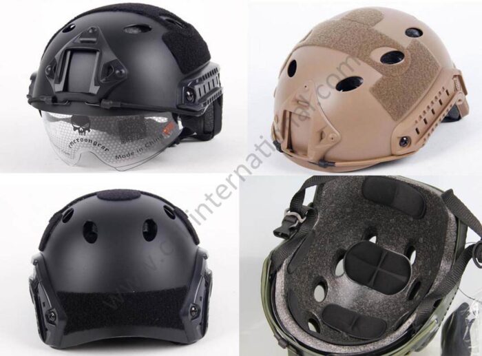 FAST Pararescue Helmet CS Head Gear Protector PJ Visor-5